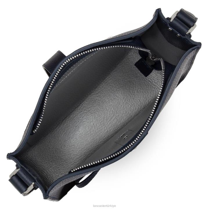 kadınlar m crossbody çanta foulonne çift kanca bleu fonce-in-argent Lancaster Paris çanta H0LP1523