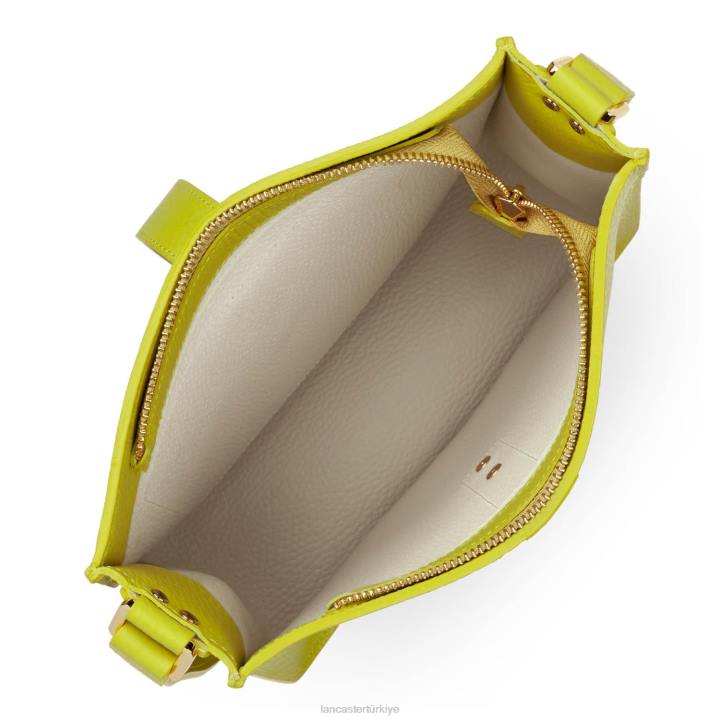 kadınlar m crossbody çanta foulonne çift kanca ekru kereviz Lancaster Paris çanta H0LP1539