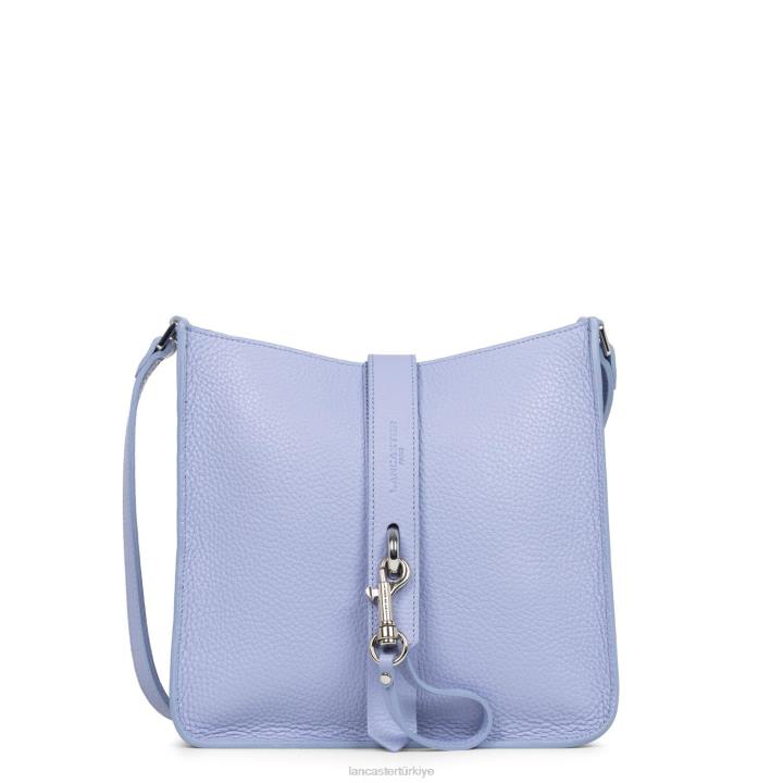kadınlar m crossbody çanta foulonne çift kanca ekru lavand Lancaster Paris çanta H0LP1540