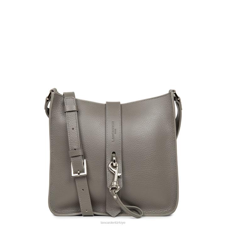 kadınlar m crossbody çanta foulonne çift kanca gris-in-vert paon Lancaster Paris çanta H0LP1532