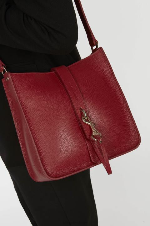 kadınlar m crossbody çanta foulonne çift kanca kızarık karmin Lancaster Paris çanta H0LP1527