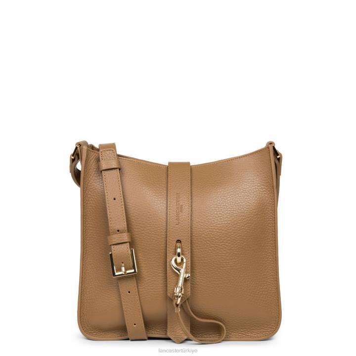 kadınlar m crossbody çanta foulonne çift kanca kara deve Lancaster Paris çanta H0LP1531