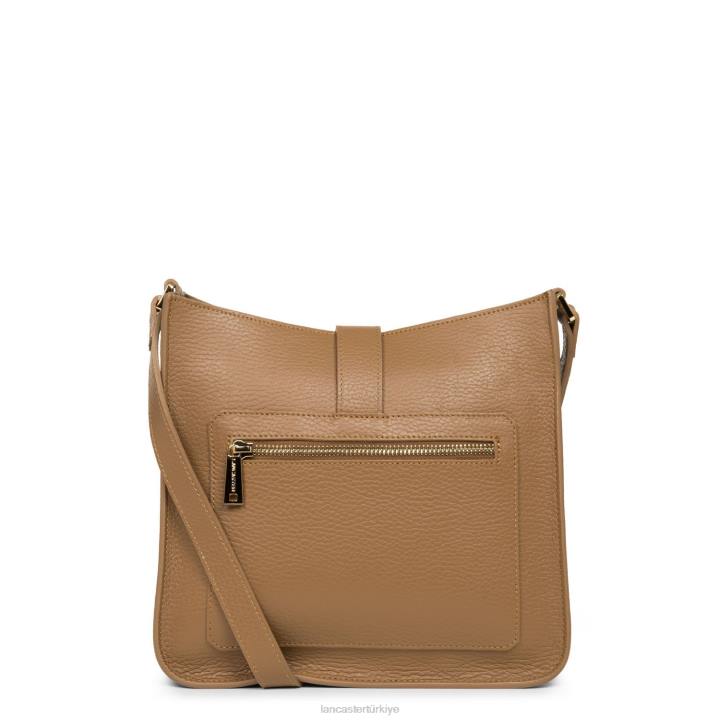 kadınlar m crossbody çanta foulonne çift kanca kara deve Lancaster Paris çanta H0LP1531