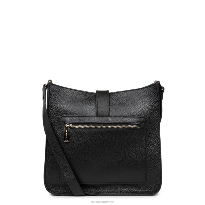kadınlar m crossbody çanta foulonne çift kanca noir-in-çıplak Lancaster Paris çanta H0LP1528