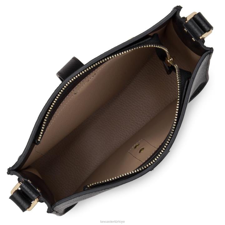 kadınlar m crossbody çanta foulonne çift kanca noir-in-çıplak Lancaster Paris çanta H0LP1528