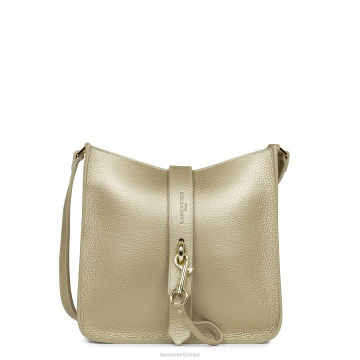 kadınlar m crossbody çanta foulonne çift kanca çıplak şampanya Lancaster Paris çanta H0LP1525