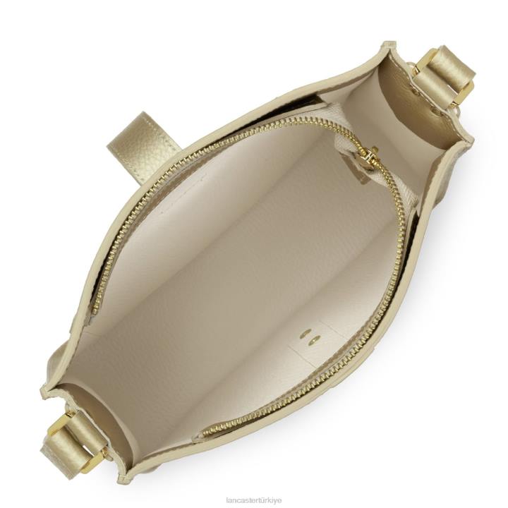 kadınlar m crossbody çanta foulonne çift kanca çıplak şampanya Lancaster Paris çanta H0LP1525
