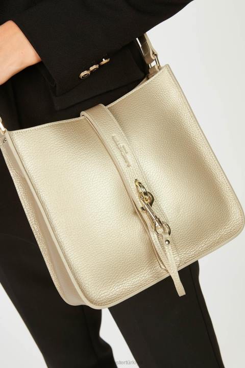 kadınlar m crossbody çanta foulonne çift kanca çıplak şampanya Lancaster Paris çanta H0LP1525