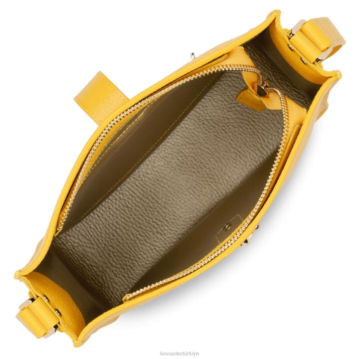 kadınlar m crossbody çanta foulonne çift kanca sarı-ya da Lancaster Paris çanta H0LP1534