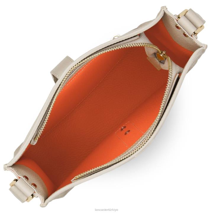 kadınlar m crossbody çanta foulonne çift kanca turuncu-bej Lancaster Paris çanta H0LP1535
