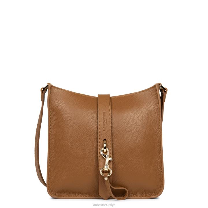 kadınlar m crossbody çanta foulonne çift kanca turuncu deve Lancaster Paris çanta H0LP1537