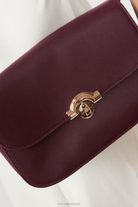 kadınlar m crossbody çanta moda madalyon bordo Lancaster Paris çanta H0LP2378