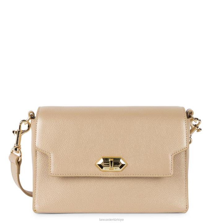 kadınlar stil sahibi çapraz askılı çanta foulonne milano Şampanya Lancaster Paris çanta H0LP1433