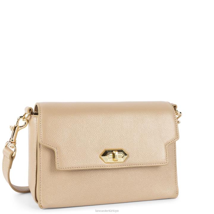 kadınlar stil sahibi çapraz askılı çanta foulonne milano Şampanya Lancaster Paris çanta H0LP1433