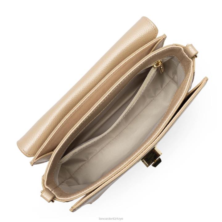kadınlar stil sahibi çapraz askılı çanta foulonne milano Şampanya Lancaster Paris çanta H0LP1433