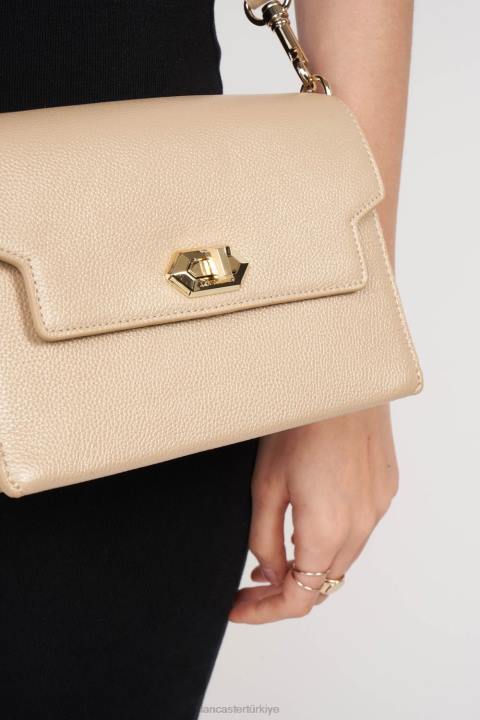 kadınlar stil sahibi çapraz askılı çanta foulonne milano Şampanya Lancaster Paris çanta H0LP1433