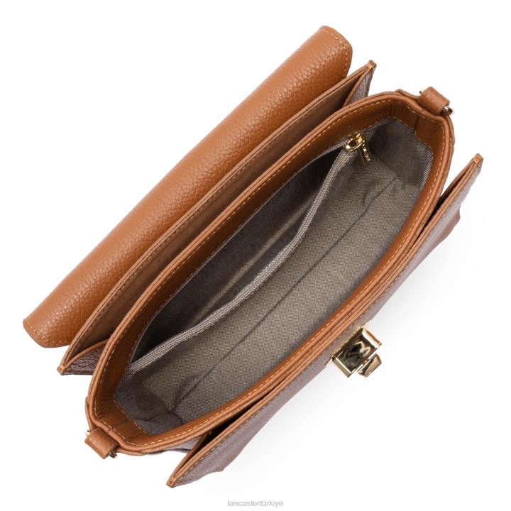 kadınlar stil sahibi çapraz askılı çanta foulonne milano karamel Lancaster Paris çanta H0LP1438