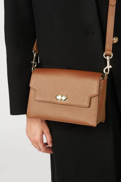 kadınlar stil sahibi çapraz askılı çanta foulonne milano karamel Lancaster Paris çanta H0LP1438