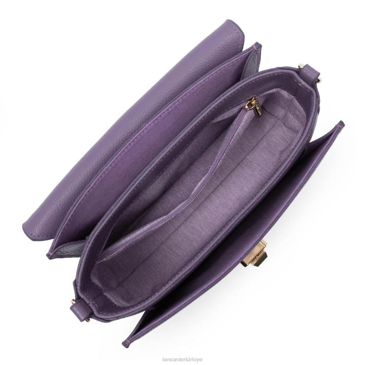 kadınlar stil sahibi çapraz askılı çanta foulonne milano leylak rengi fonce Lancaster Paris çanta H0LP2567