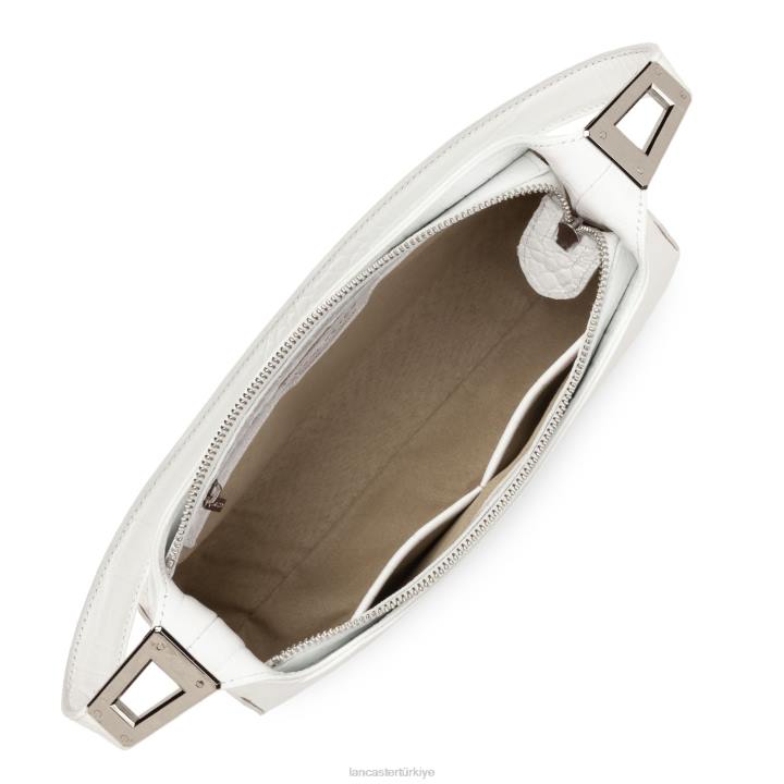 kadınlar baget çanta egzotik lezard ve timsah fr beyaz Lancaster Paris çanta H0LP456