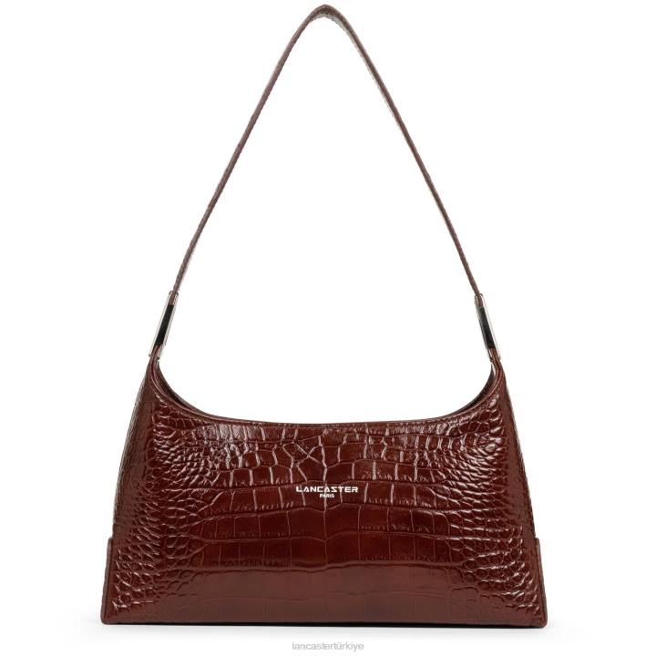 kadınlar baget çanta egzotik lezard ve timsah fr chataigne Lancaster Paris çanta H0LP449