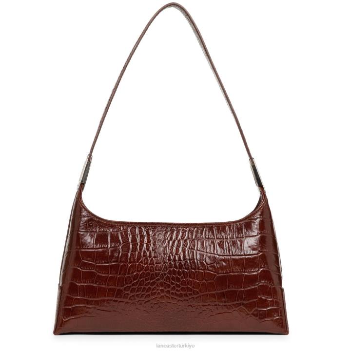 kadınlar baget çanta egzotik lezard ve timsah fr chataigne Lancaster Paris çanta H0LP449