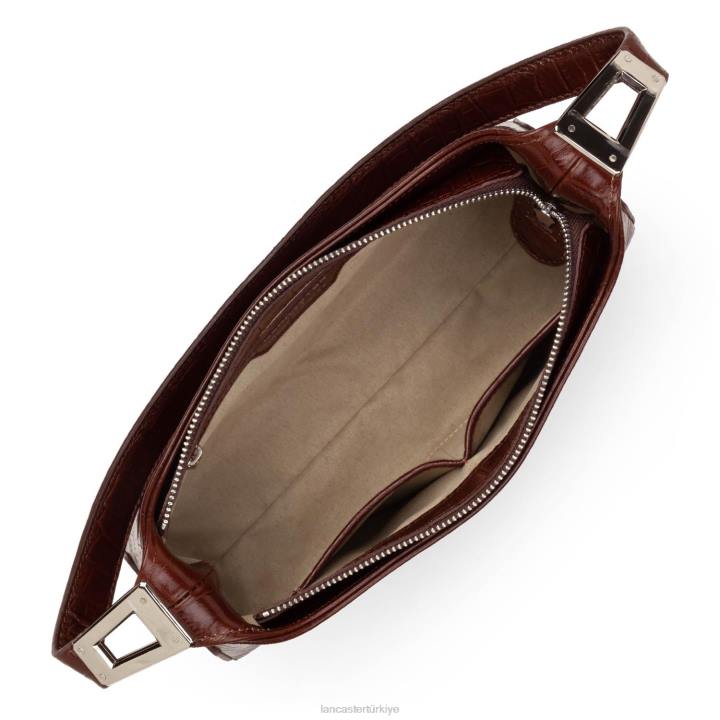 kadınlar baget çanta egzotik lezard ve timsah fr chataigne Lancaster Paris çanta H0LP449