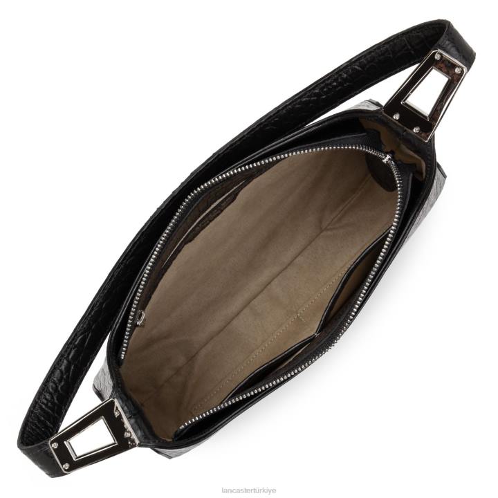 kadınlar baget çanta egzotik lezard ve timsah fr kara Lancaster Paris çanta H0LP448