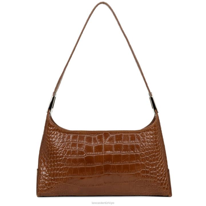 kadınlar baget çanta egzotik lezard ve timsah fr karamel Lancaster Paris çanta H0LP459