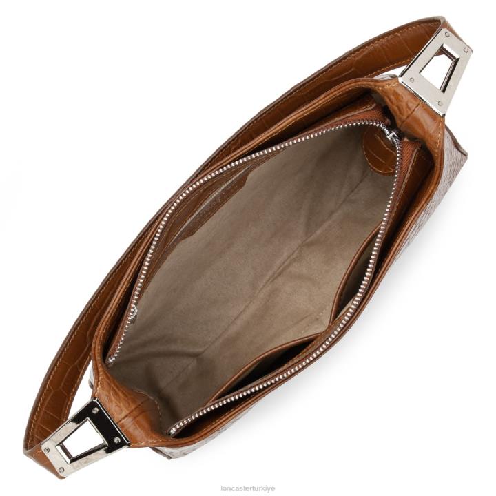 kadınlar baget çanta egzotik lezard ve timsah fr karamel Lancaster Paris çanta H0LP459