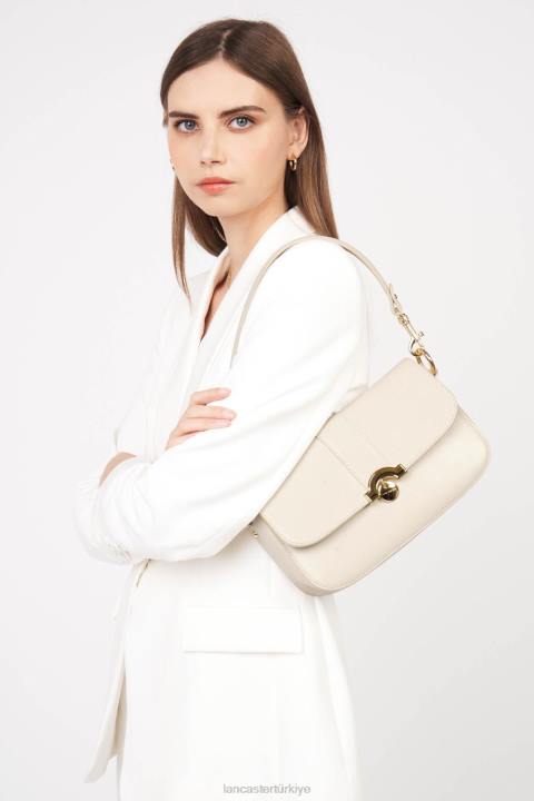 kadınlar baget çanta moda madalyon ekru Lancaster Paris çanta H0LP892