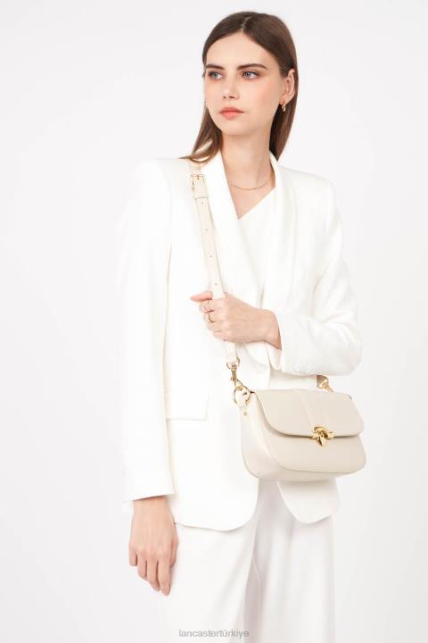 kadınlar baget çanta moda madalyon ekru Lancaster Paris çanta H0LP892