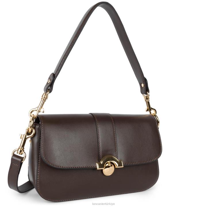 kadınlar baget çanta moda madalyon kestane rengi Lancaster Paris çanta H0LP901