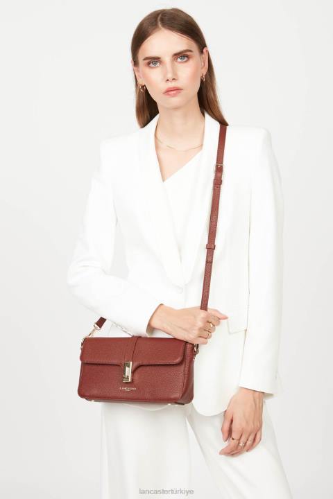 kadınlar baget çantası faulonne milano kırmızı Lancaster Paris çanta H0LP309