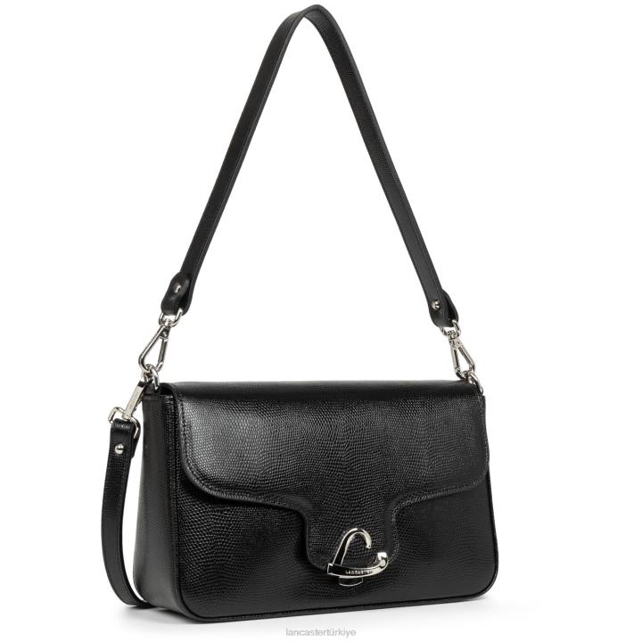 kadınlar baget çantası lucertola kara Lancaster Paris çanta H0LP3248