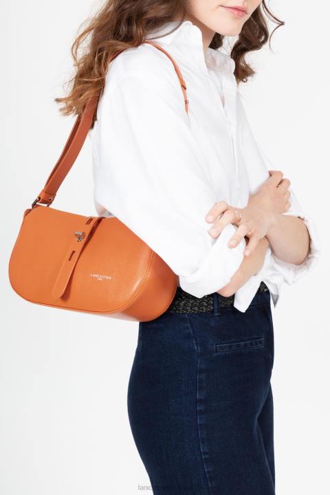 kadınlar baget çantası lucertola turuncu Lancaster Paris çanta H0LP4159