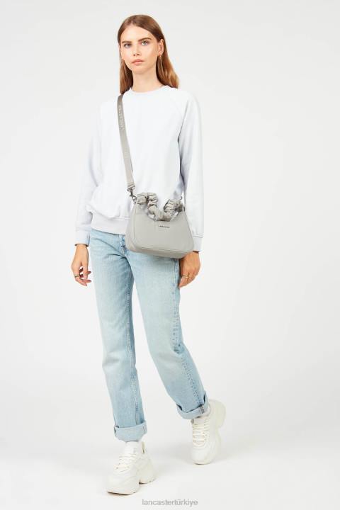 kadınlar küçük baget çantası temel chouchou Gris Clair Lancaster Paris çanta H0LP86