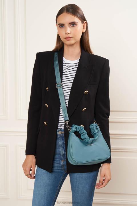 kadınlar küçük baget çantası temel chouchou mavi taş Lancaster Paris çanta H0LP70