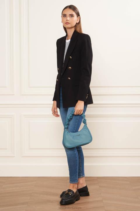 kadınlar küçük baget çantası temel chouchou mavi taş Lancaster Paris çanta H0LP70