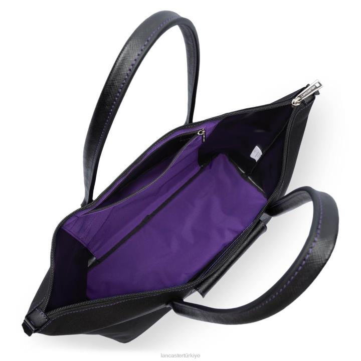 kadınlar büyük taşıma çantası akıllı kba kara menekşe Lancaster Paris çanta H0LP638