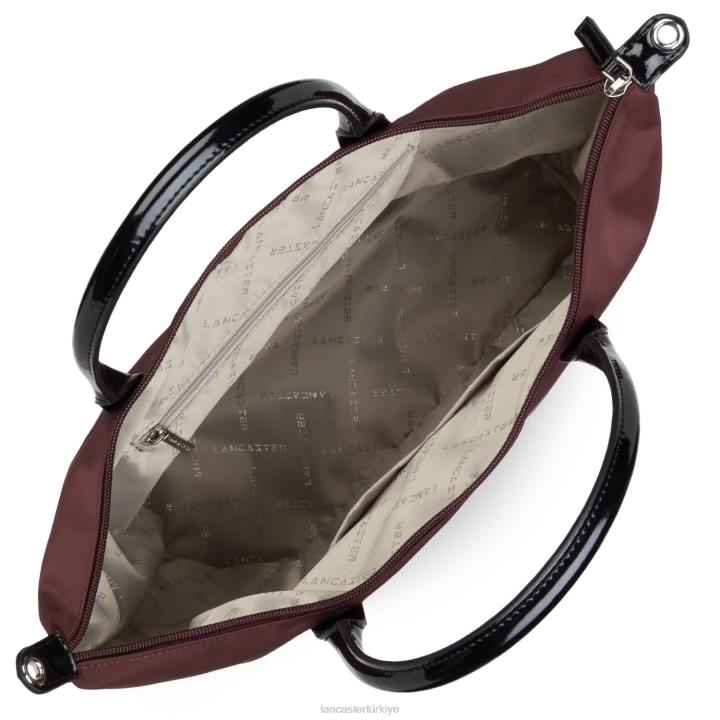 kadınlar büyük taşıma çantası basic verni bordo-noir Lancaster Paris çanta H0LP3061