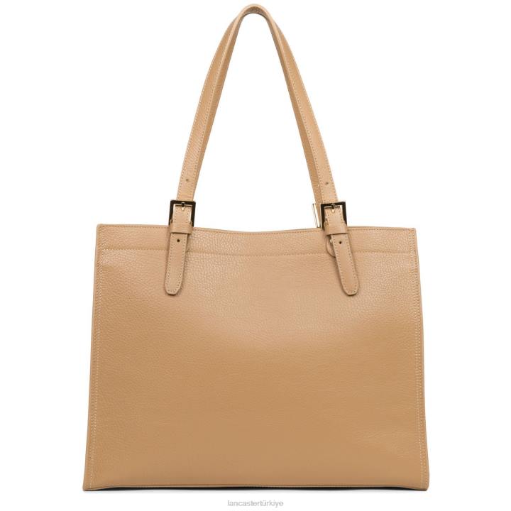 kadınlar büyük taşıma çantası foulonne çift kişilik doğal-bej Lancaster Paris çanta H0LP2912