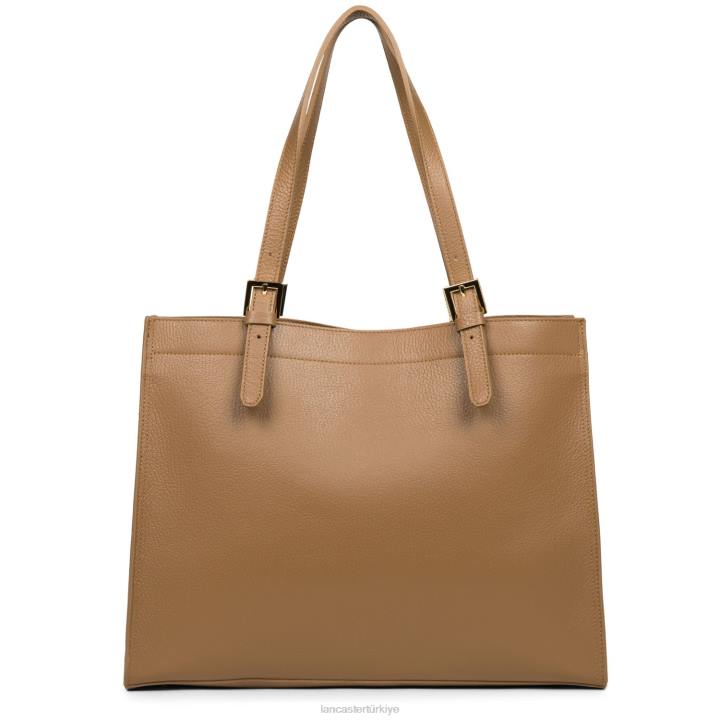 kadınlar büyük taşıma çantası foulonne çift kişilik kara deve Lancaster Paris çanta H0LP2909