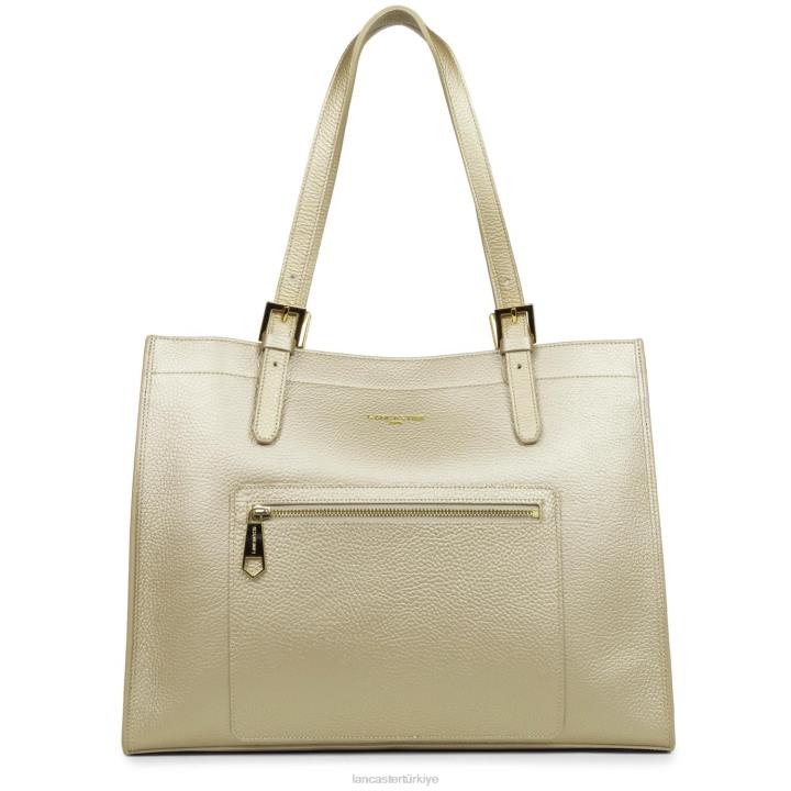kadınlar büyük taşıma çantası foulonne çift kişilik çıplak şampanya Lancaster Paris çanta H0LP2905