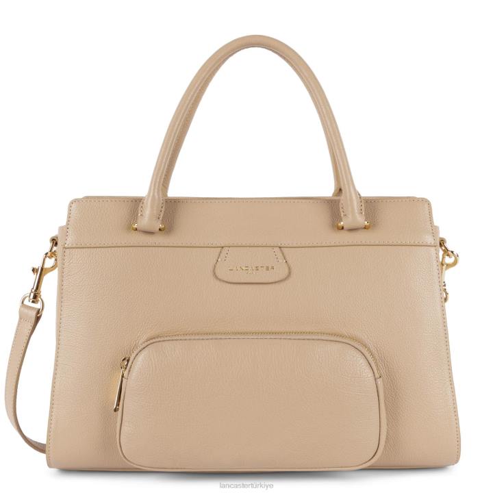 kadınlar büyük taşıma çantası kumul bej fonce Lancaster Paris çanta H0LP4496