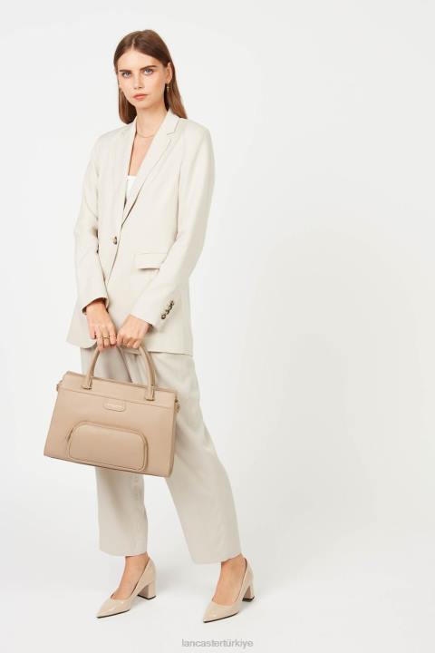 kadınlar büyük taşıma çantası kumul bej fonce Lancaster Paris çanta H0LP4496