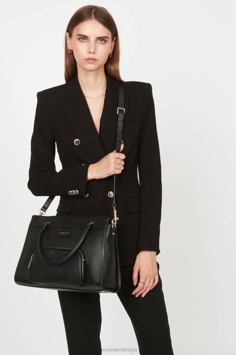 kadınlar büyük taşıma çantası kumul kara Lancaster Paris çanta H0LP4501