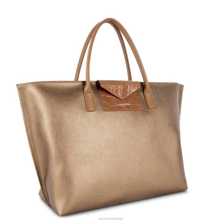 kadınlar büyük taşıma çantası maya cuivre-noisette-deve Lancaster Paris çanta H0LP744