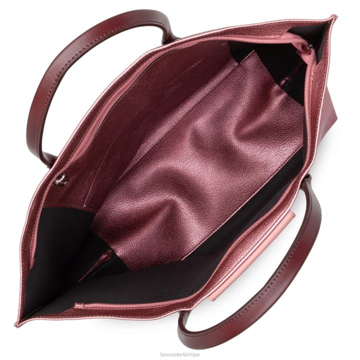 kadınlar büyük taşıma çantası maya hafif Grenat-gül antika-bordo Lancaster Paris çanta H0LP732