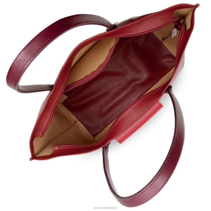 kadınlar büyük taşıma çantası maya yeni carmin-framboise-pourpre Lancaster Paris çanta H0LP707